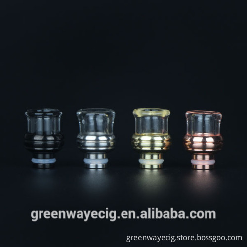 2015 newest glass and stainless drip tip, 510 SS drip tip wide bore drip tip factory price by Greenway